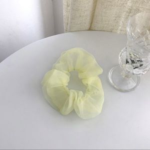 Yellow Mesh Scrunchie